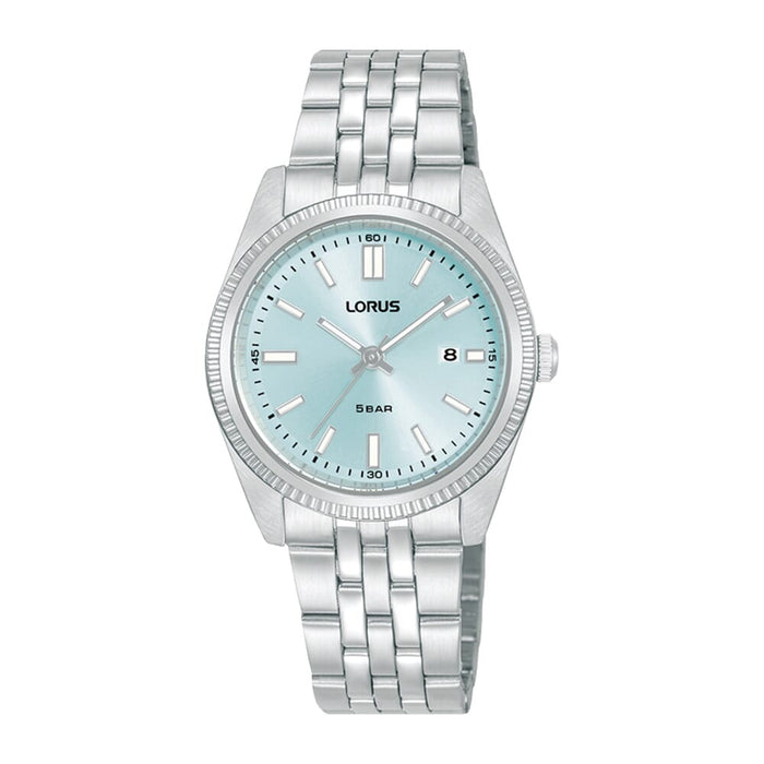 Lorus Light blue sunray dial stainless steel watch for Women RJ275BX9