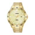 Lorus Light champagne sunray dial stainless steel watch for men RX346AX9