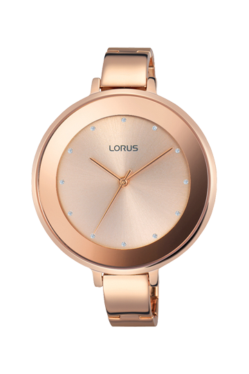 Lorus pink Dial stainless steel watch for women RG236LX9