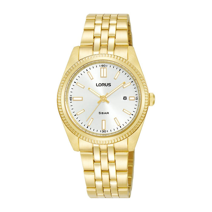 Lorus Silver white sunray dial stainless steel watch for women RJ284BX9