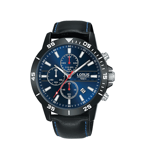 Lorus Sports Chronograph Leather Strap Men's Watch RM311FX9