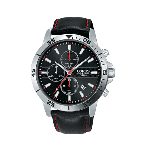 Lorus Sports Chronograph Leather Strap Men's Watch RM313FX9
