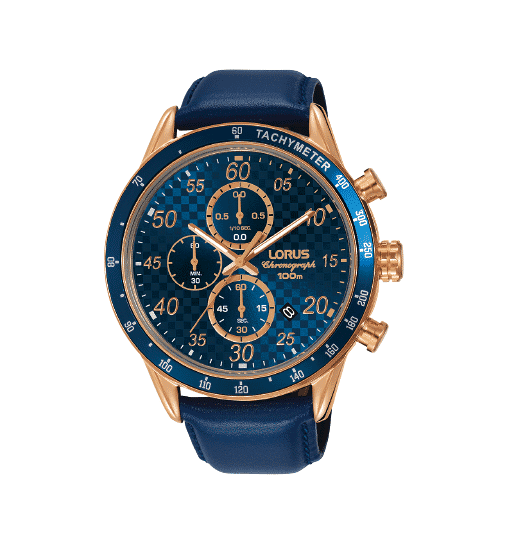 Lorus Sports Chronograph leather strap Men's Watch RM338EX9