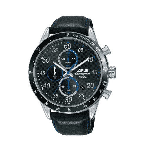 Lorus Sports Chronograph leather strap Men's Watch RM341EX9