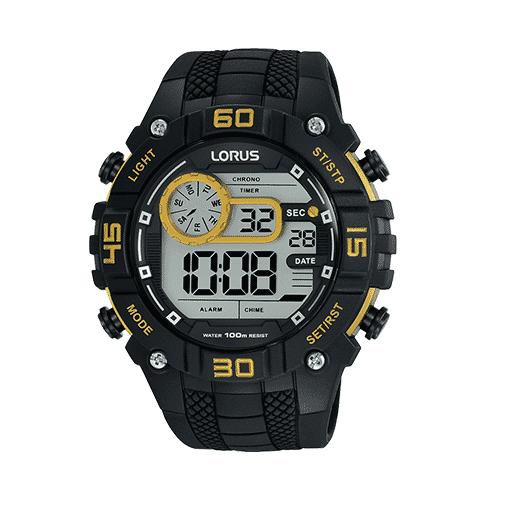 Lorus Sports Silicone Strap Digital Men's Watch R2347LX9