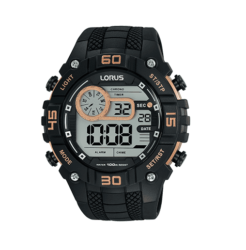 Lorus Sports Silicone Strap Digital Men's Watch R2349LX9