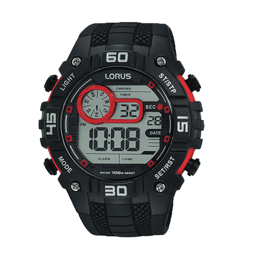 Lorus Sports Silicone Strap Digital Men's Watch R2355LX9