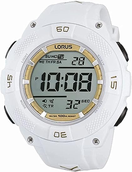 Lorus Watches Mens Digital Quartz Watch With Polyurethane Bracelet R2367Hx9