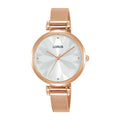 Lorus White sunray dial stainless steel watch for women RG204TX9