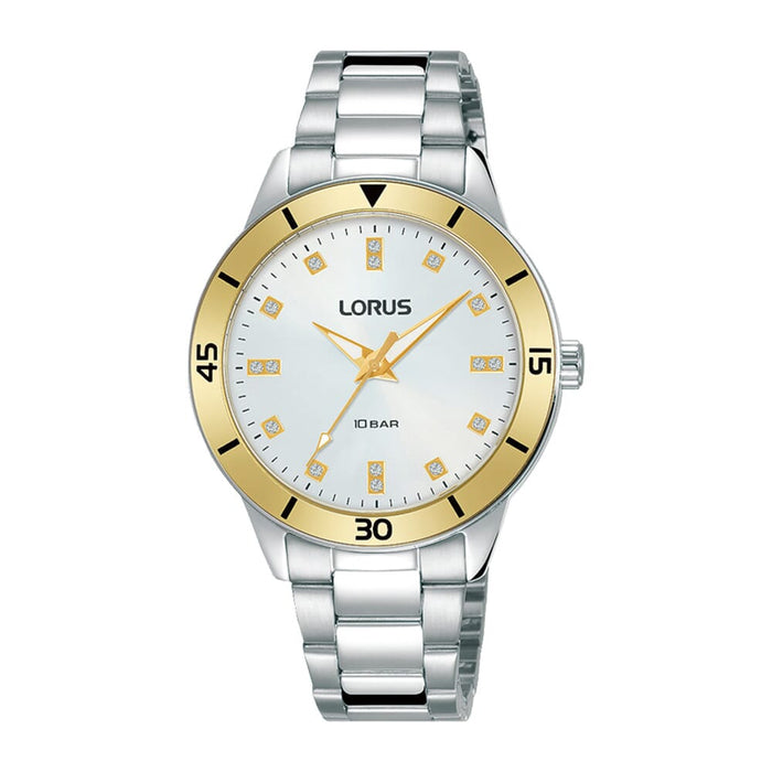 Lorus White sunray dial stainless steel watch for women RG243RX9