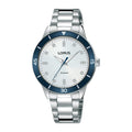 Lorus White sunray dial stainless steel watch for women RG249RX9