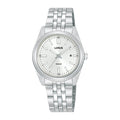 LorusSilver white sunray dial stainless steel watch for Women RJ279BX9