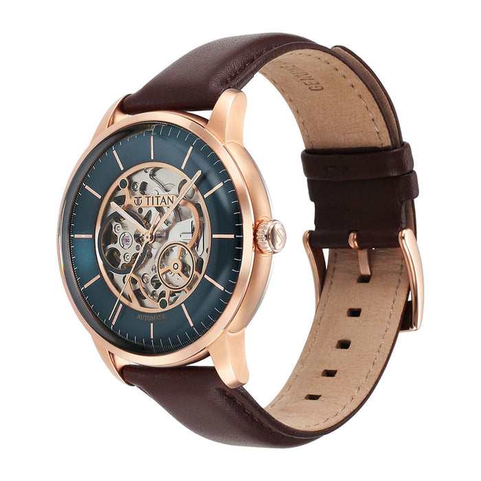 Mechanical Green Dial Watch for Men