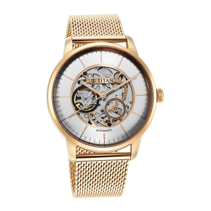 Mechanical Silver Dial Watch for Men