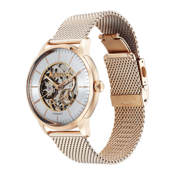 Mechanical Silver Dial Watch for Men