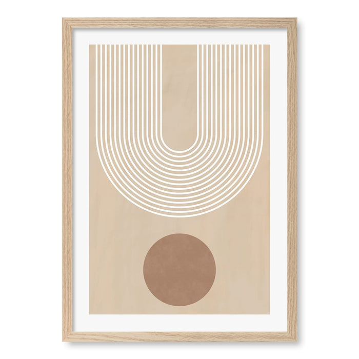 Minimalist Arch Form Wall Art Print by Elena Ristova A4 (21 x 29.7cm) / Natural Oak Frame / White Border from our Australian Made Framed Wall Art, Prints & Posters collection by Profile Australia