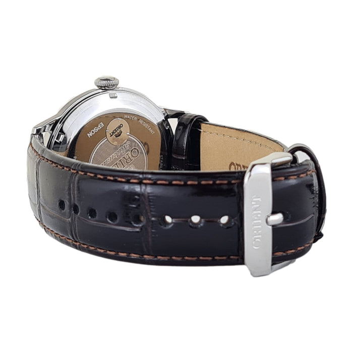 ORIENT Beige dial Automatic Leather Strap Watch for men SAC00009N0