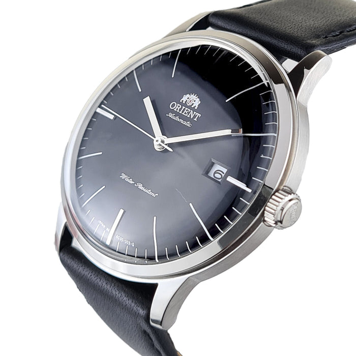 ORIENT Black dial Automatic Leather Strap Watch for men SAC0000DB0