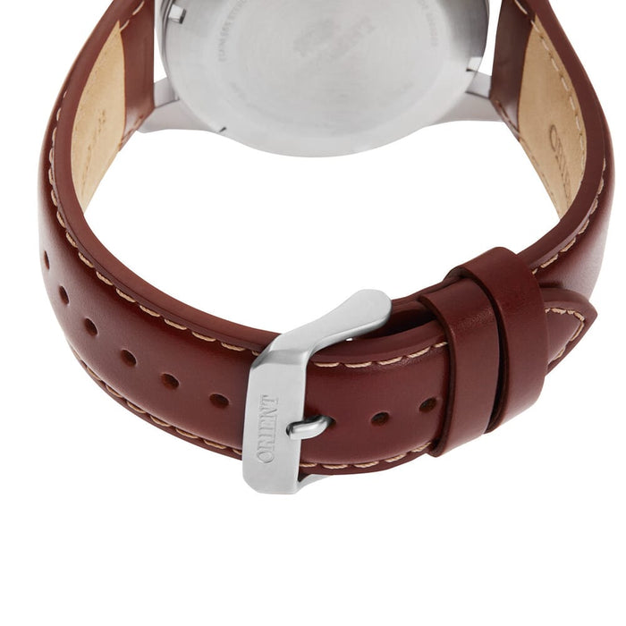 Orient Sports Beige Dial Leather Strap Automatic Watch for Men's RA-AK0405Y30B