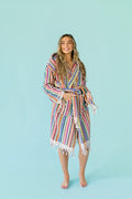 Rainbow Pom Pom Bathrobe