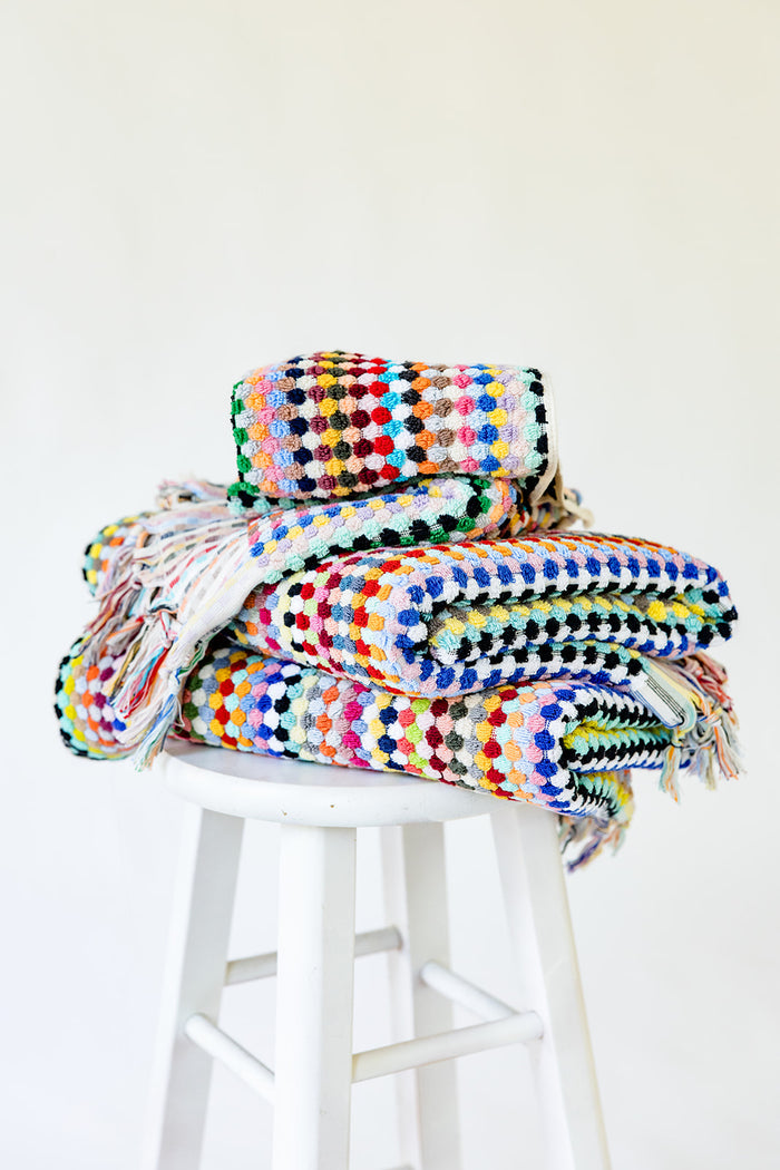 Rainbow Pom Pom Hand Towel Bundle