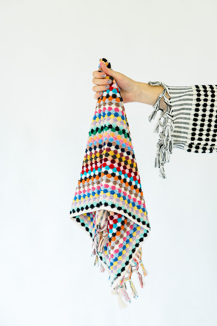 Rainbow Pom Pom Hand Towel Bundle