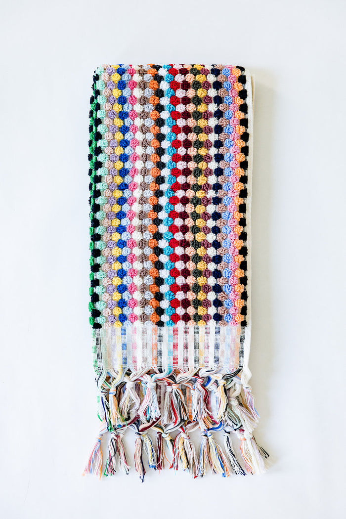 Rainbow Pom Pom Hand Towel