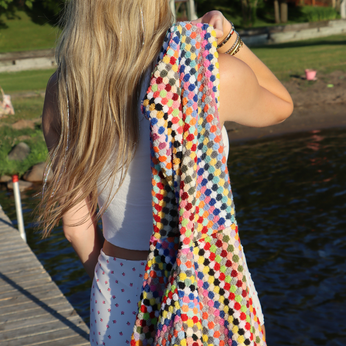 Rainbow Pom Pom Hoodie