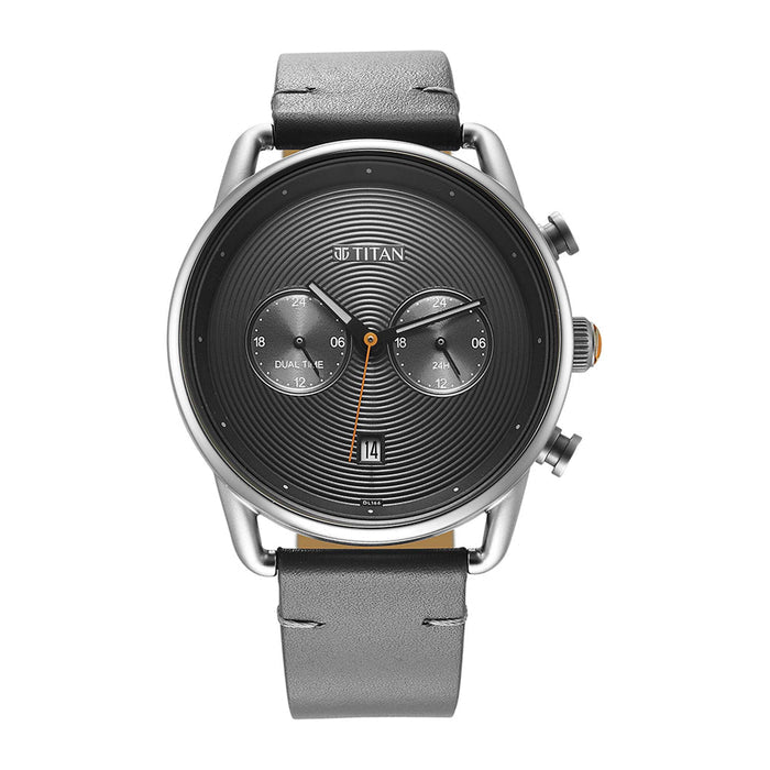 Retro Cool Grey Dial Strap Watch