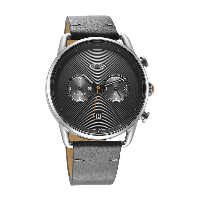 Retro Cool Grey Dial Strap Watch