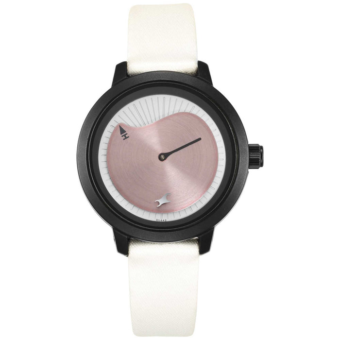 Revibe Silver Dial Silver Recycled Fabric Strap Watch