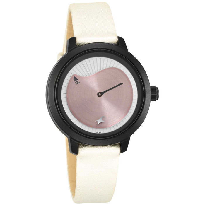 Revibe Silver Dial Silver Recycled Fabric Strap Watch
