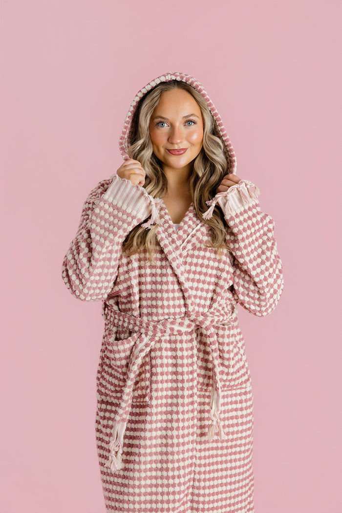 Rose Pom Pom Bathrobe