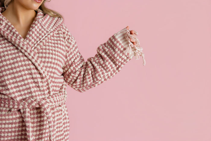 Rose Pom Pom Bathrobe
