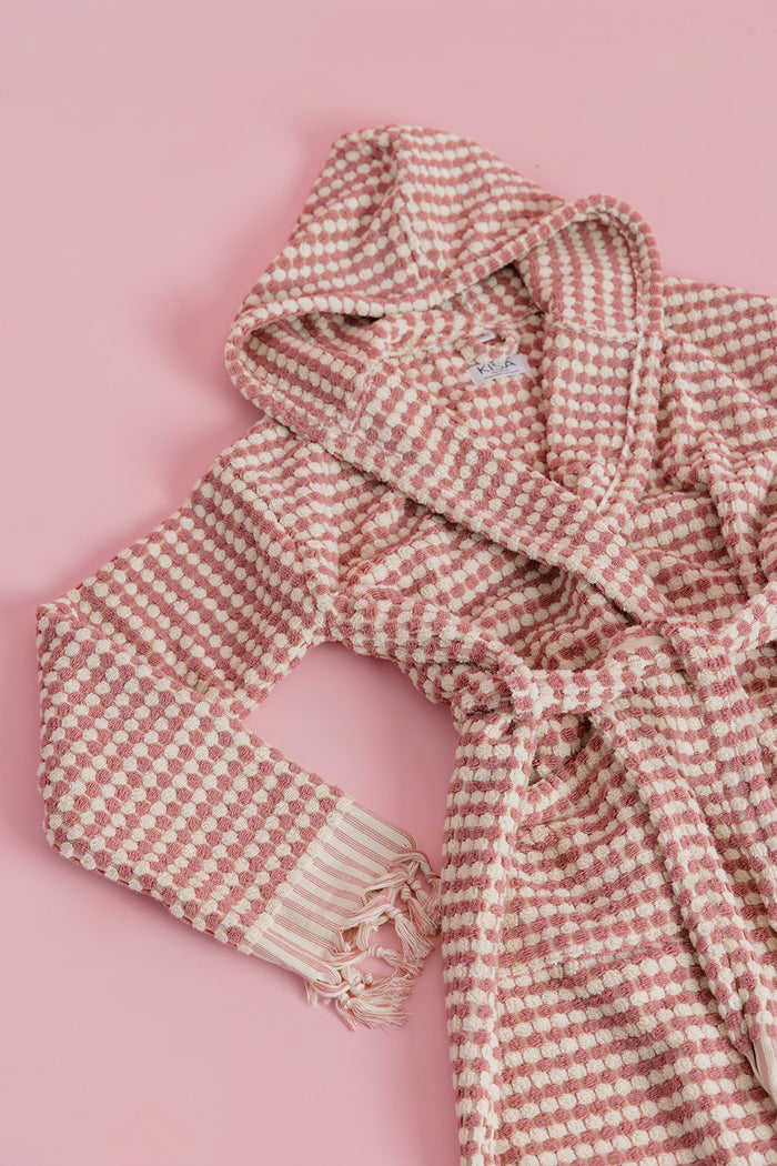 Rose Pom Pom Bathrobe