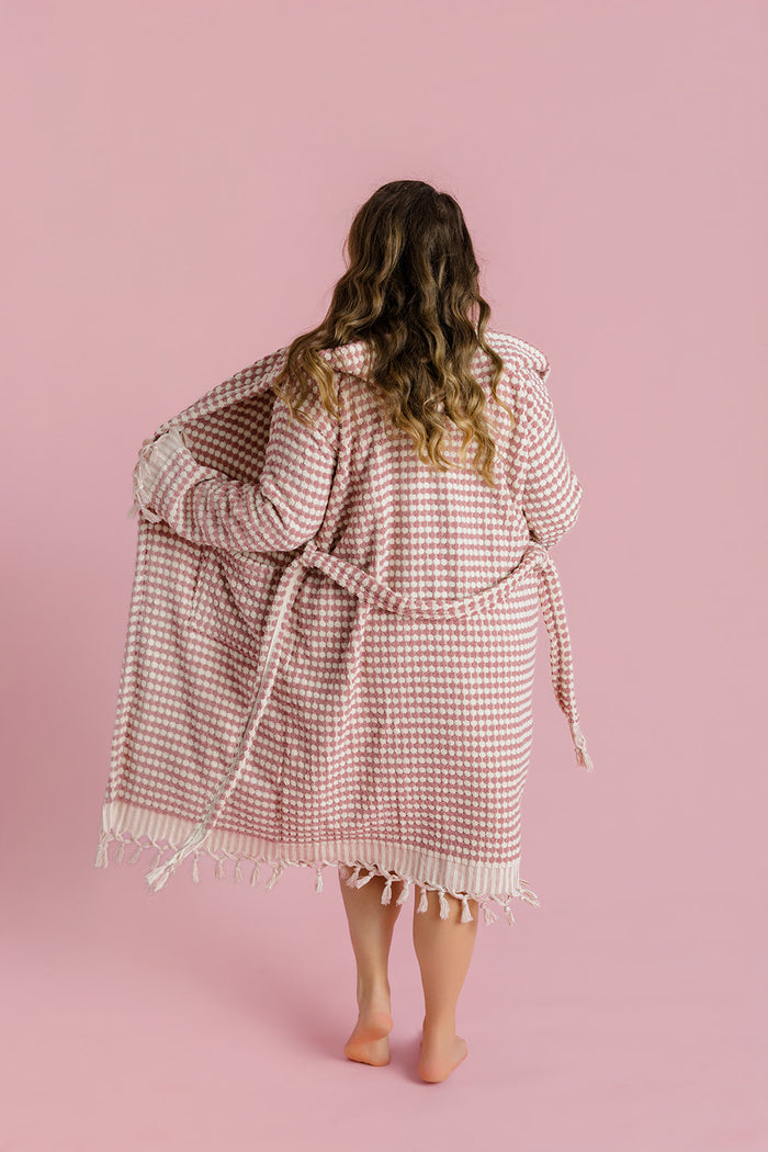 Rose Pom Pom Bathrobe
