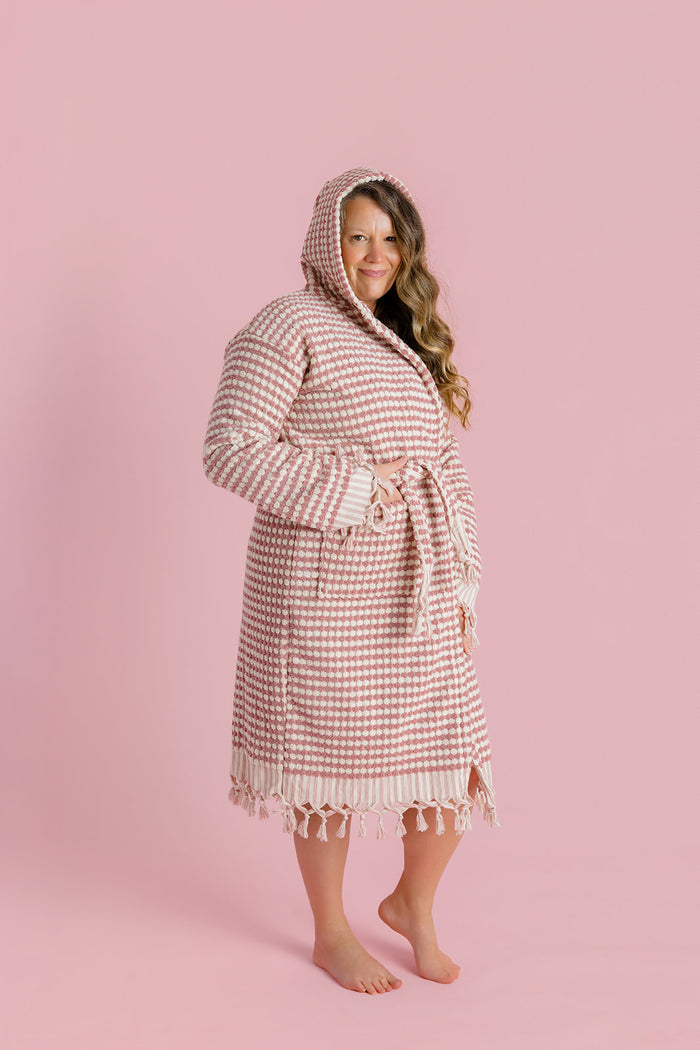 Rose Pom Pom Bathrobe