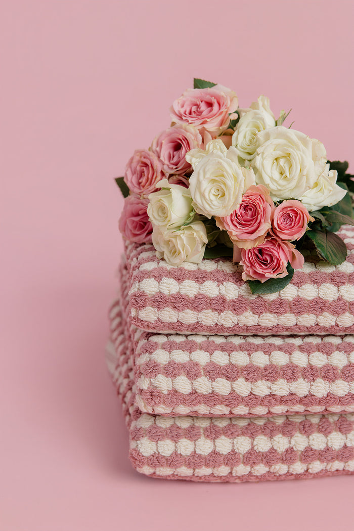 Rose Pom Pom Hand Towel