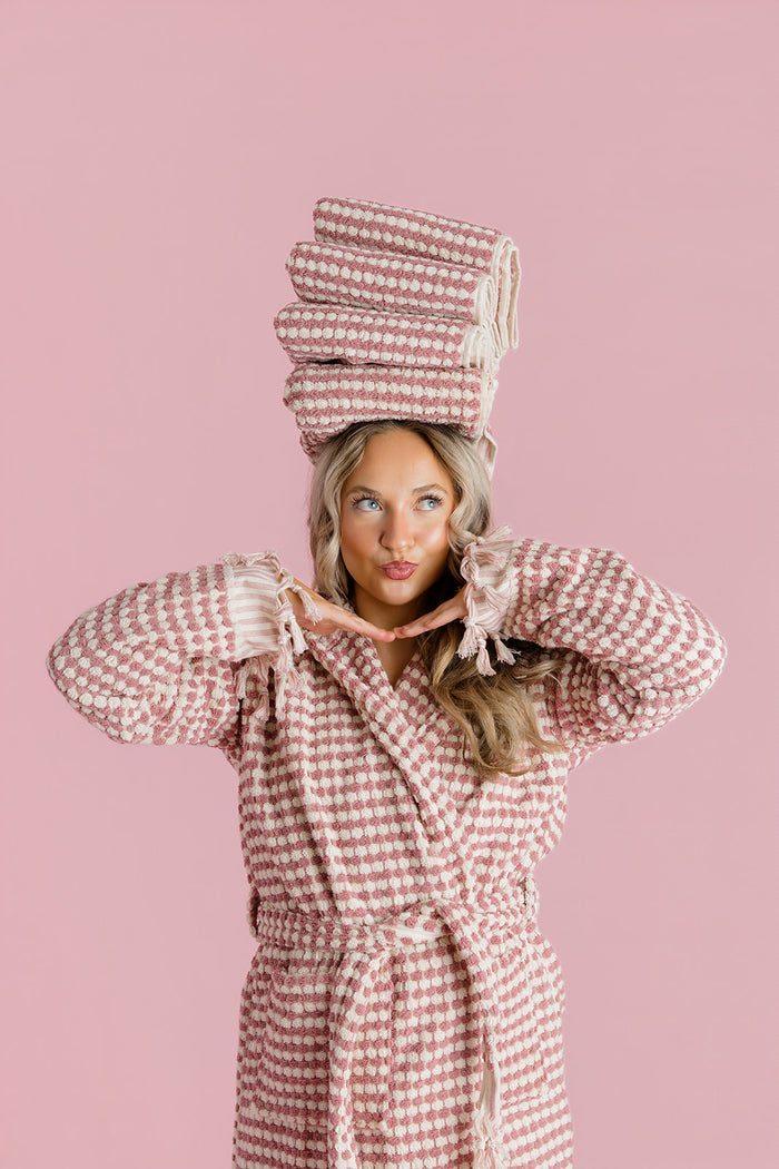 Rose Pom Pom Hand Towel