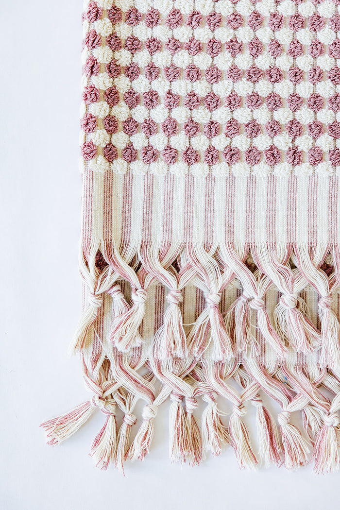 Rose Pom Pom Hand Towel
