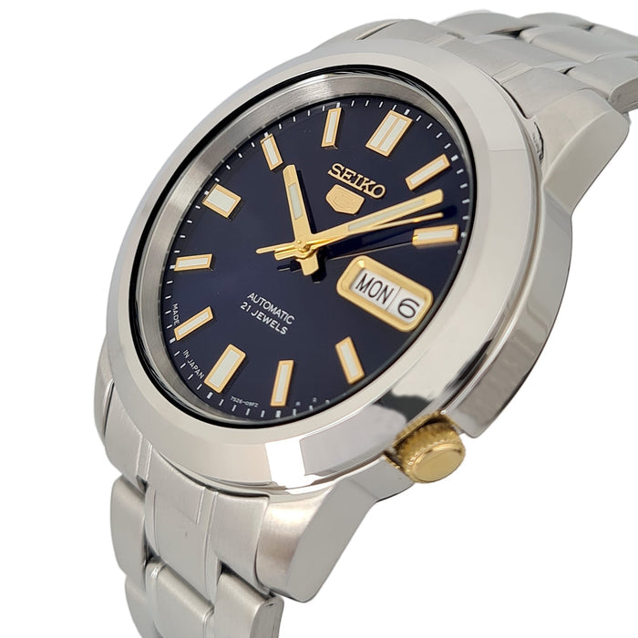 Seiko 5  Navy Blue Dial Stainless Steel Automatic Watch for Men SNKK11J1