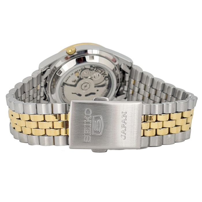 Seiko automatic 21 Jewels Calendar  bicolor Stainless steel watch  SNKF92J
