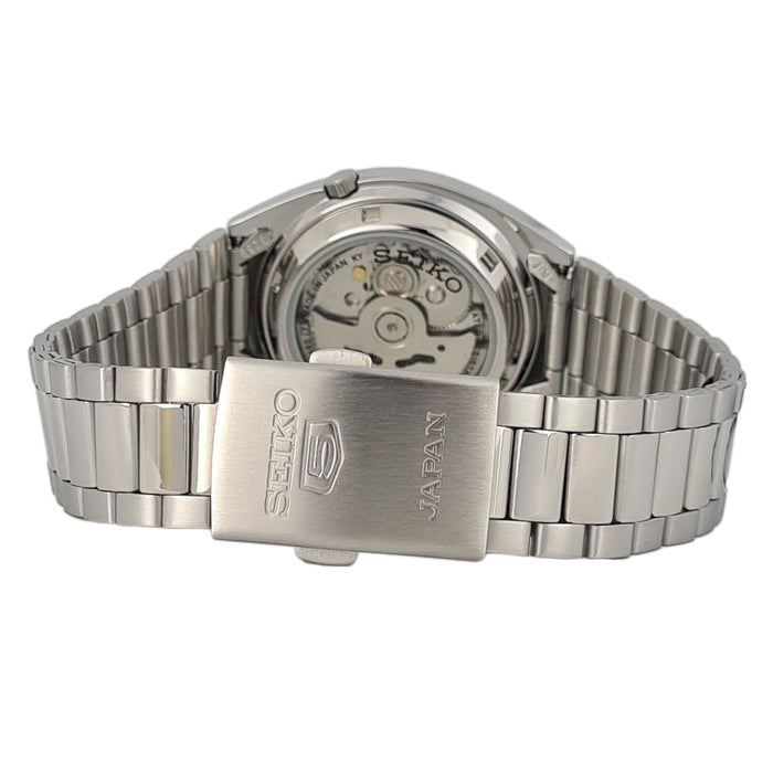 Seiko automatic 21 Jewels Calendar  black dial Stainless steel watch  SNK401J