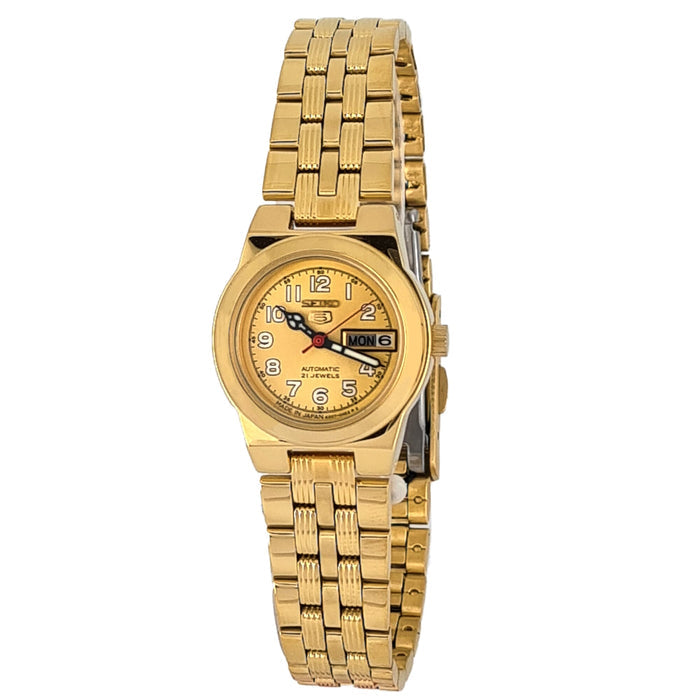 Seiko automatic 21 Jewels Calendar golden Stainless steel ladies watch  SYMB62J