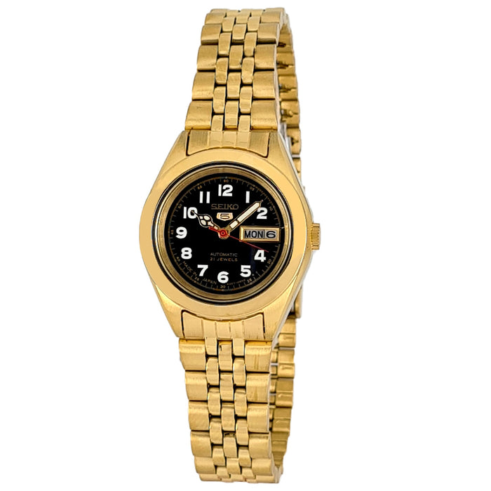 Seiko automatic 21 Jewels Calendar golden Stainless steel ladies watch  SYMF92J