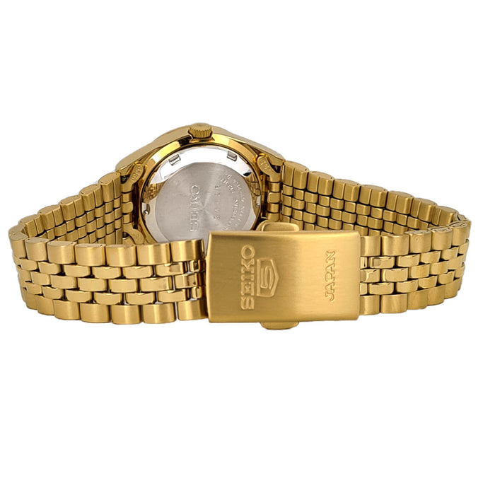 Seiko automatic 21 Jewels Calendar golden Stainless steel ladies watch  SYMF92J