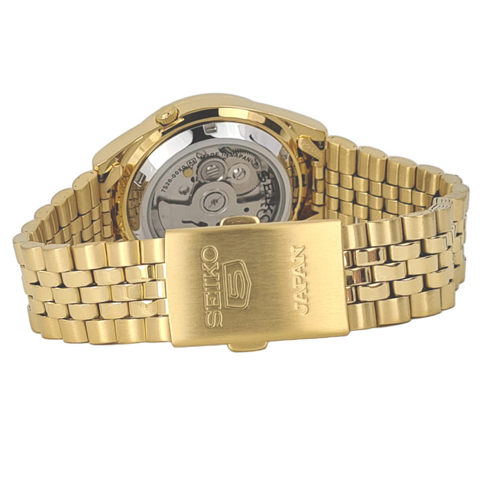 Seiko automatic 21 Jewels Calendar  golden Stainless steel watch  SNKC20J