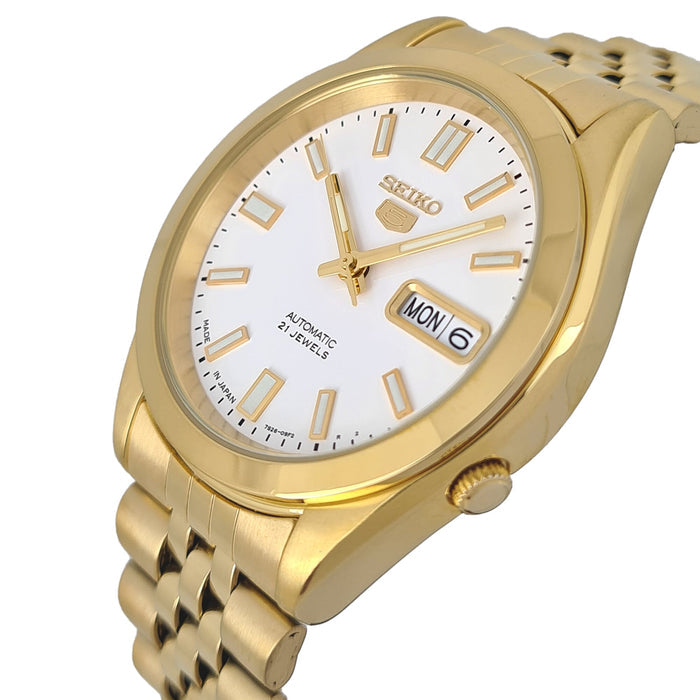 Seiko automatic 21 Jewels Calendar golden Stainless steel watch  SNKG48J