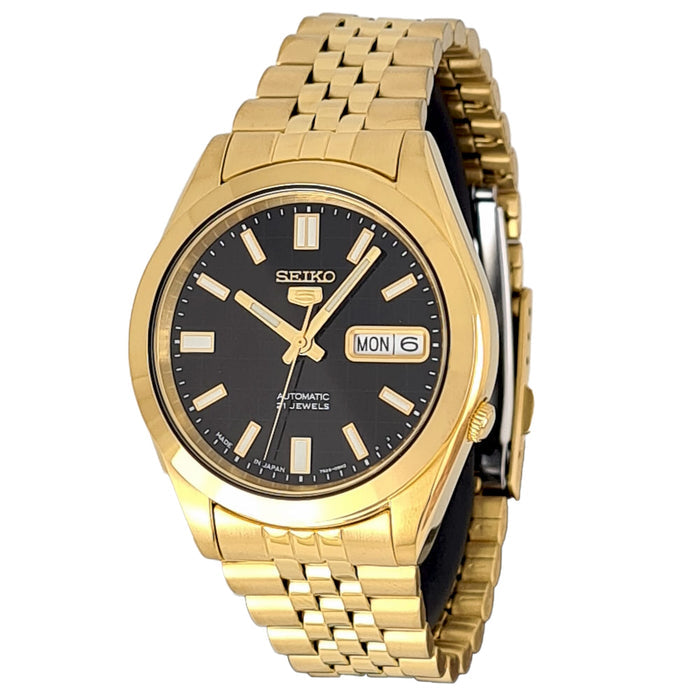 Seiko automatic 21 Jewels Calendar golden Stainless steel watch  SNKG50J