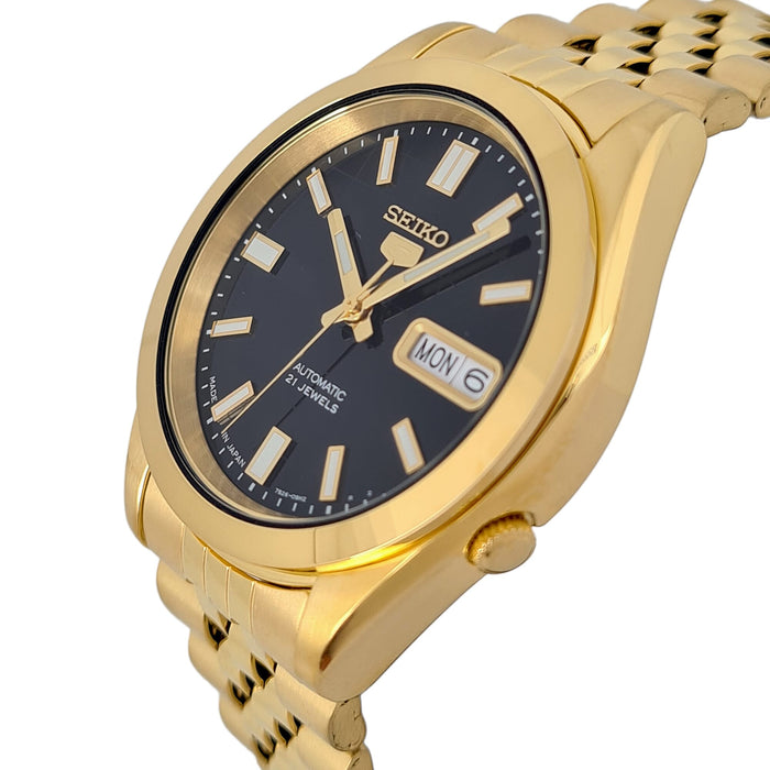 Seiko automatic 21 Jewels Calendar golden Stainless steel watch  SNKG50J